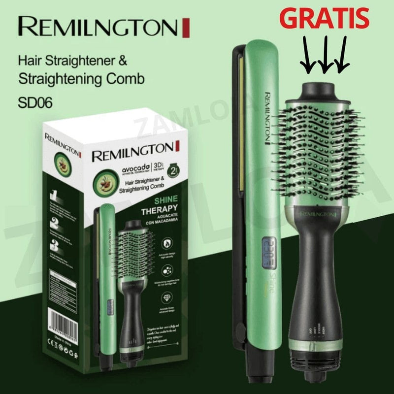 PLANCHA ALISADORA REMINGTON + Cepillo Secador GRATIS